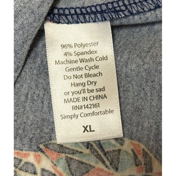 Women's LuLaRoe Julia Midi Shift Dress Leaf Pattern Polyester Blend Size XL-NWT - Picture 3 of 16